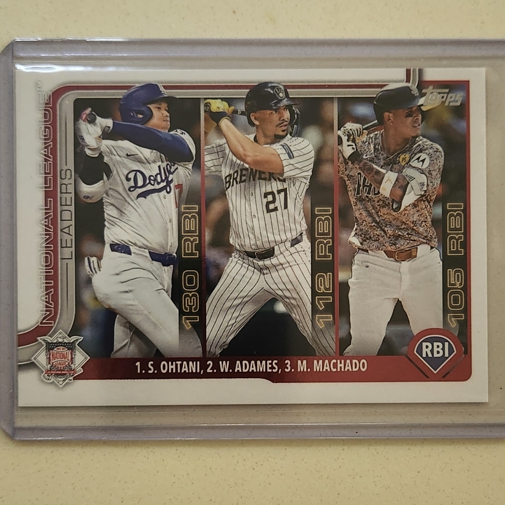 Shohei Ohtani Topps 2024 National League RBI Leaders Card